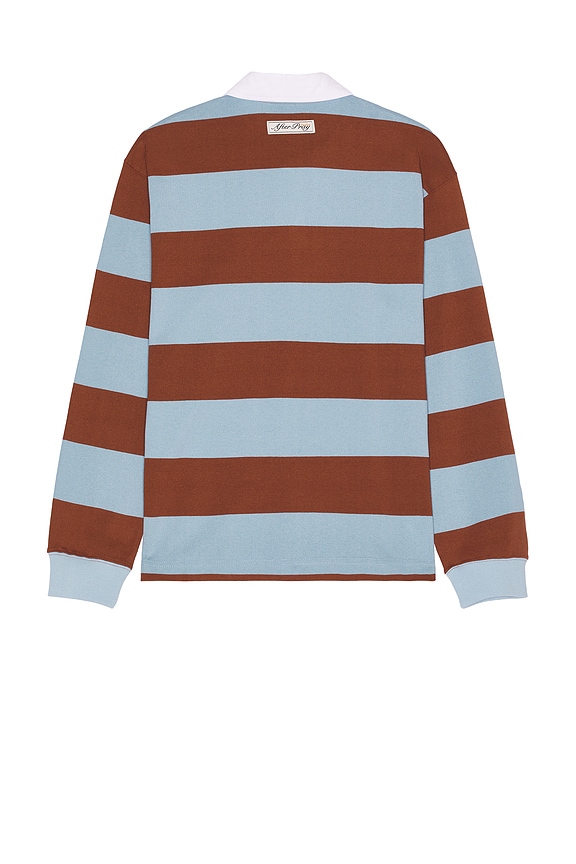 view 2 of 4 Stripe Jersey Rugby Shirt in Sky Blue