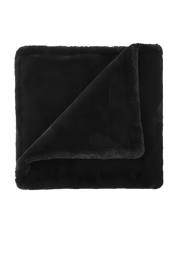 Apparis Shirley Faux Fur Blanket in Noir REVOLVE