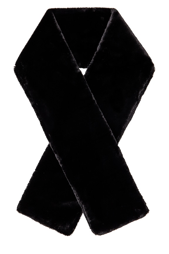 view 2 of 3 Iris Faux Fur Scarf in Noir