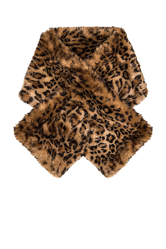 view 2 of 3 Bambi Faux Fur Scarf in Leopard