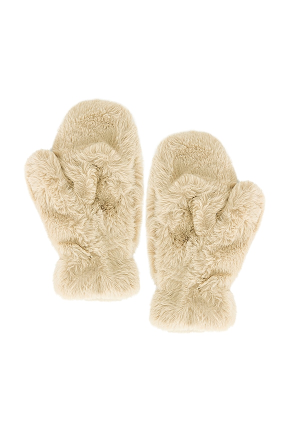 view 2 of 4 Coco Faux Fur Gloves in Latte