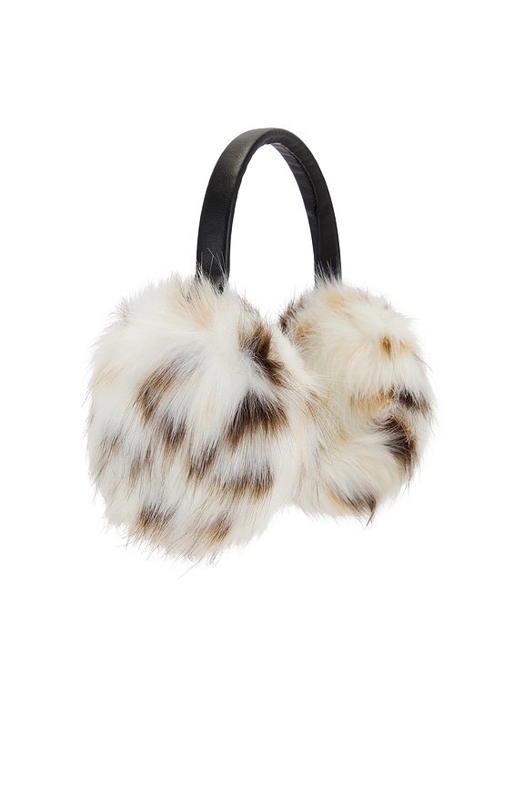 view 2 of 2 Esme Snow Leopard Earmuffs in Blanc Multi