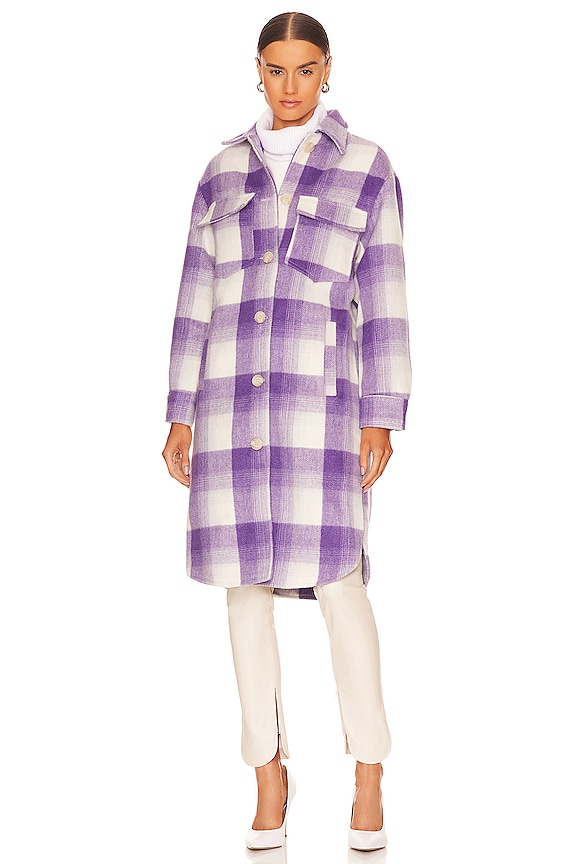 view 2 of 4 Graham Coat in Amethyst Plaid