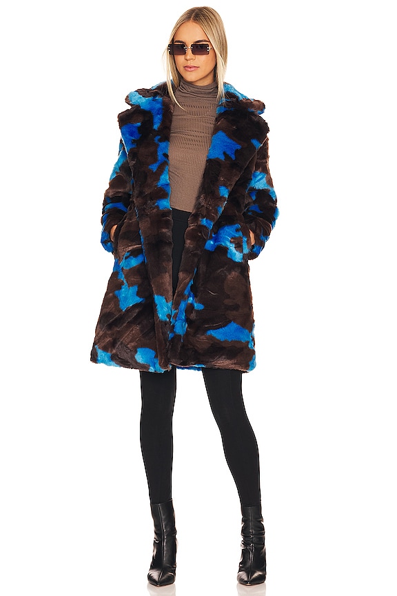 view 1 of 4 JAHAIRA 2 코트 in Blue & Espresso Camo