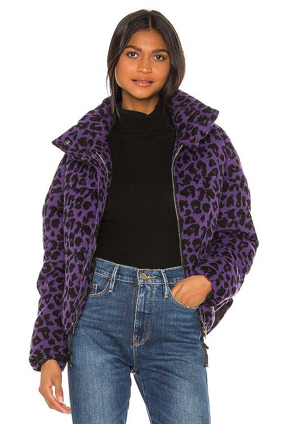 view 1 of 5 Paula Puffer Jacket in Violet Leopard