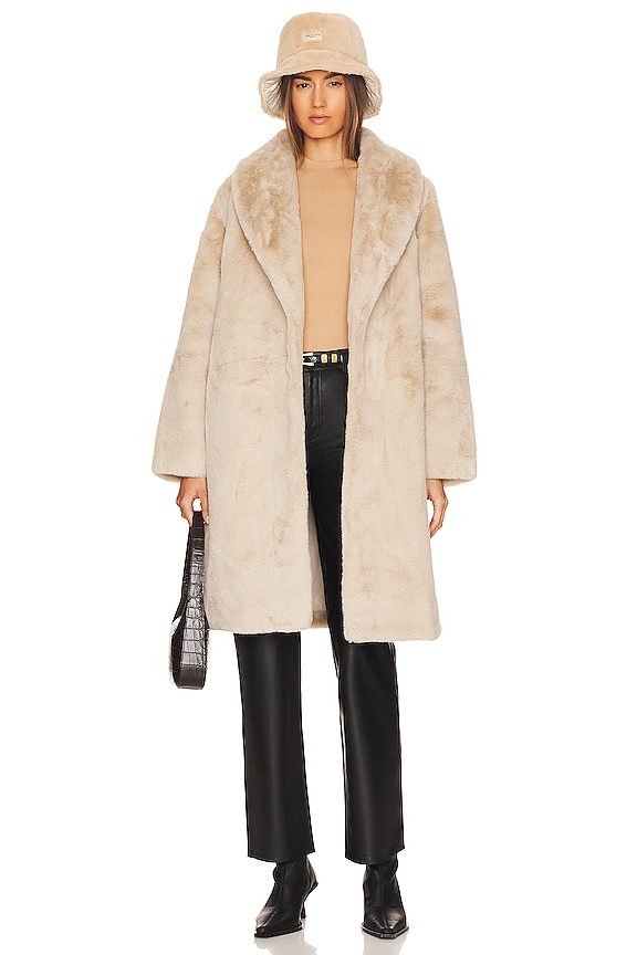 Apparis Bree Faux Fur Coat in Latte | REVOLVE