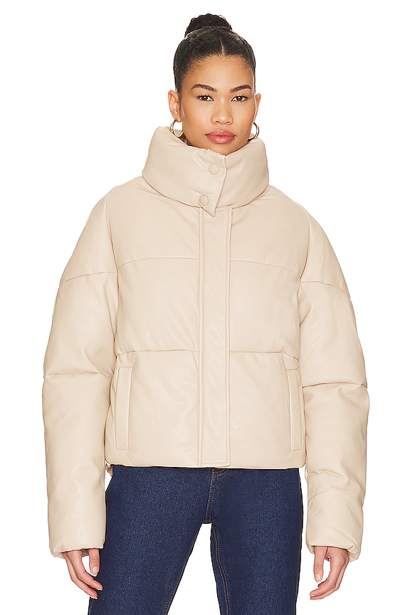 view 2 of 5 Jemma Faux Leather Puffer in Peyote