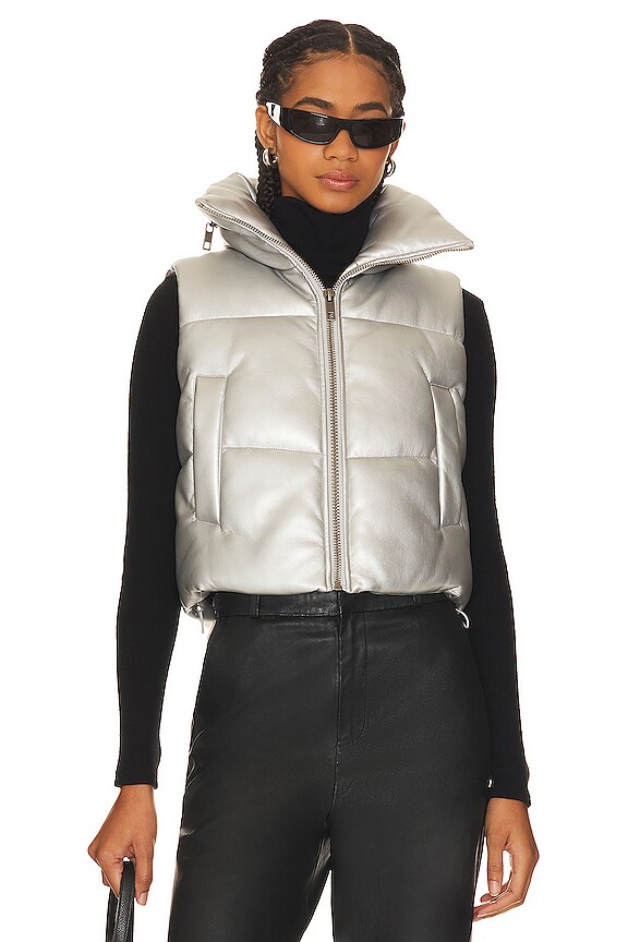 view 2 of 6 Shaun Metallic Vest in Silver
