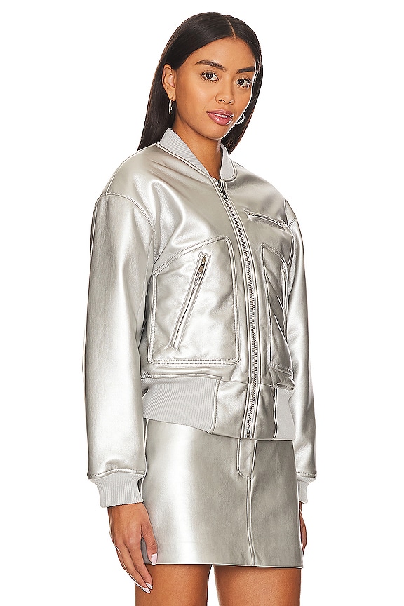 view 2 of 4 КУРТКА С МЕТАЛЛИКОМ CHAZ in Silver