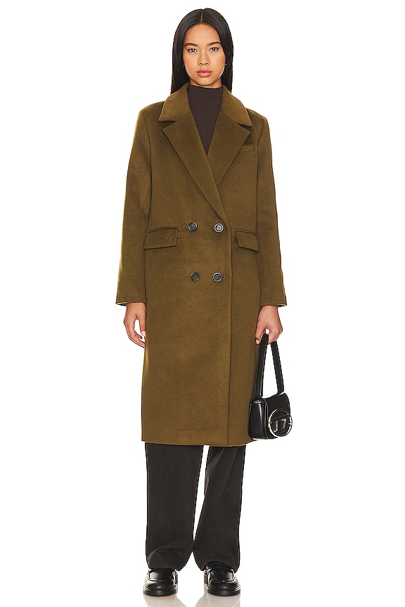 view 2 of 4 Aaron Coat in Pea Green