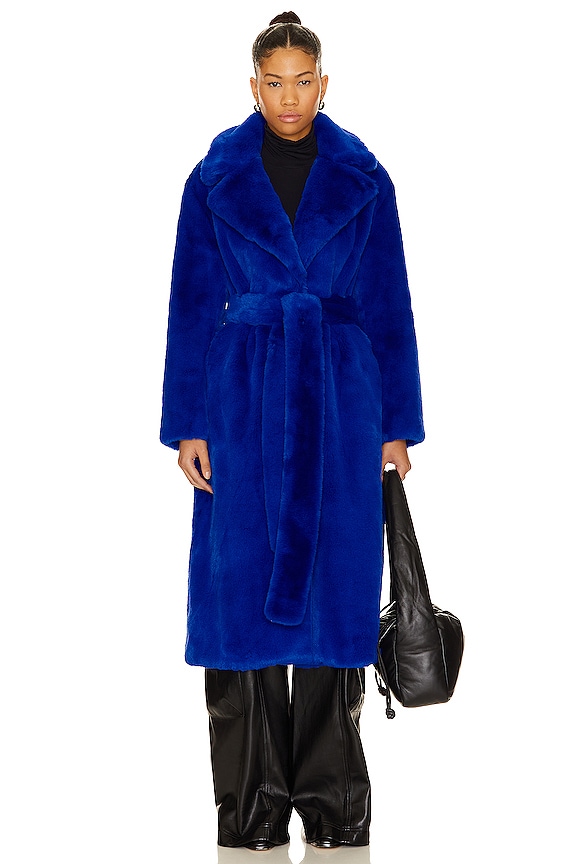 view 2 of 4 ABRIGO DE PIEL A BASE DE PLANTAS MONA in Varsity Blue