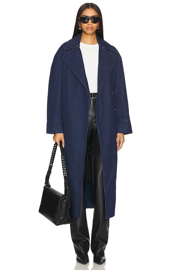 view 2 of 4 Tate Denim Trench Coat in Indigo