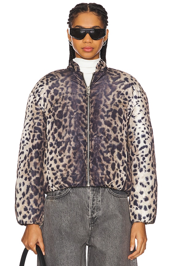view 2 of 5 LENI LEOPARD 패딩 봄버 자켓 in Leopard