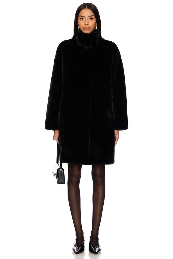 view 2 of 4 Blair Mid Length Coat in Noir