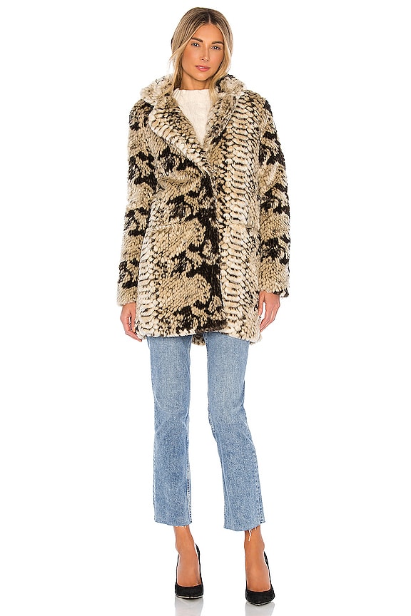 view 2 of 4 Sydney Faux Fur Coat in Ivory Python