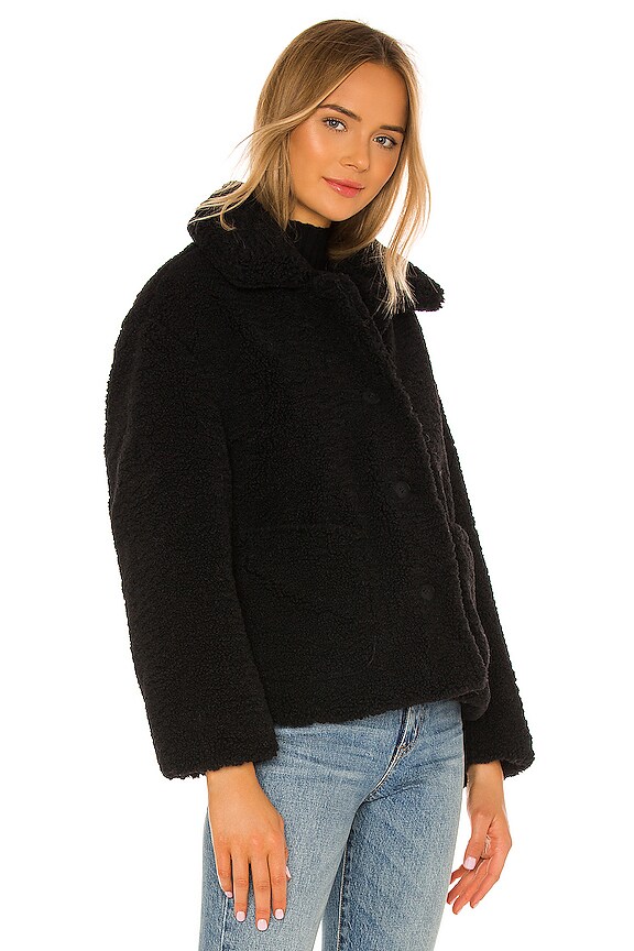 view 2 of 4 CHARLOTTE フェイクファージャケット in Noir