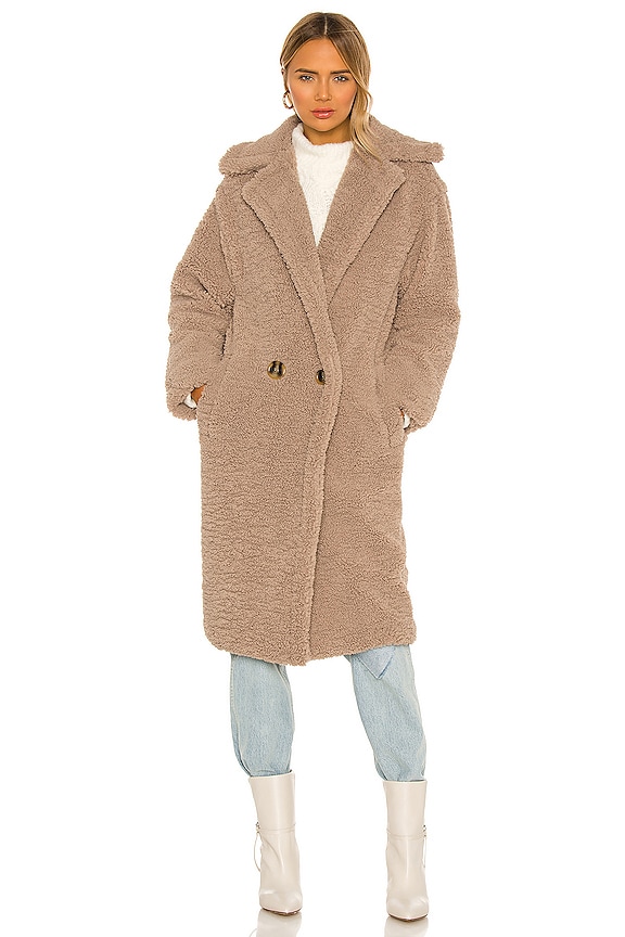 view 2 of 4 Daryna Faux Fur Coat in Taupe