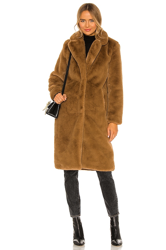 view 2 of 4 Siena Faux Fur Coat in Camel