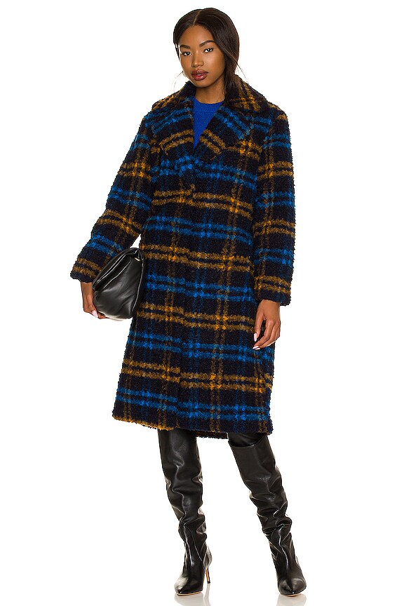 view 2 of 4 TIKKA コート in Blue & Yellow Plaid