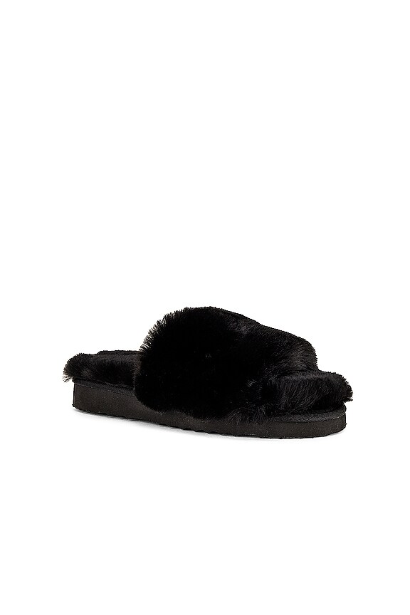 view 2 of 5 Jasmine Faux Fur Slipper in Black