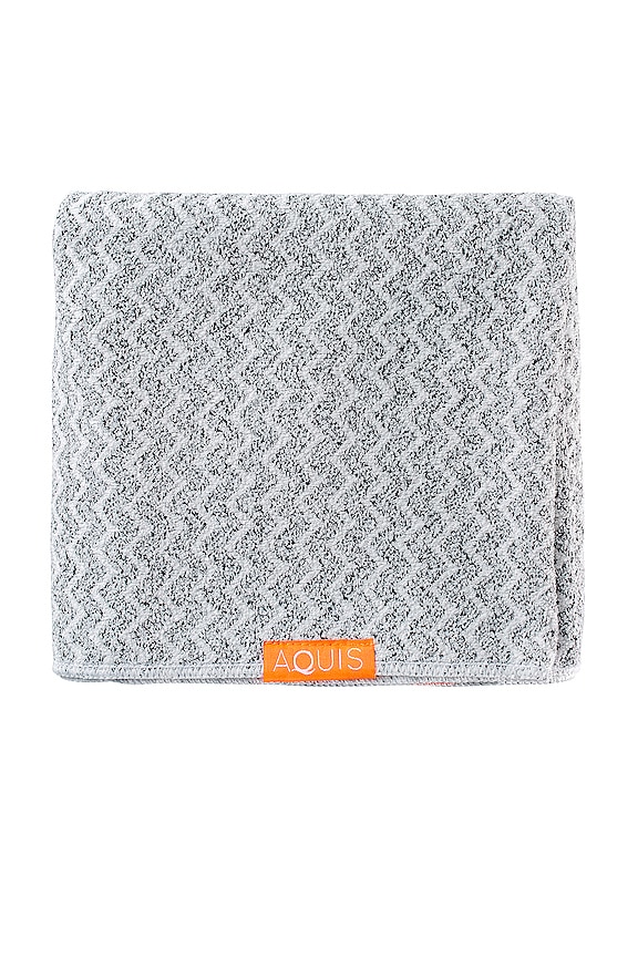 view 1 of 3 Lisse Luxe Hair Towel in Chevron