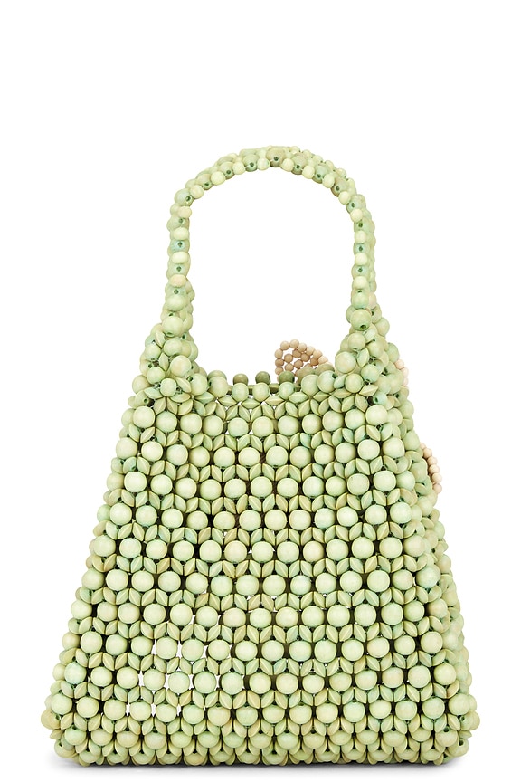 view 2 of 4 SAC TRAPEZOID FLORA in Apple Green & Cream Flower