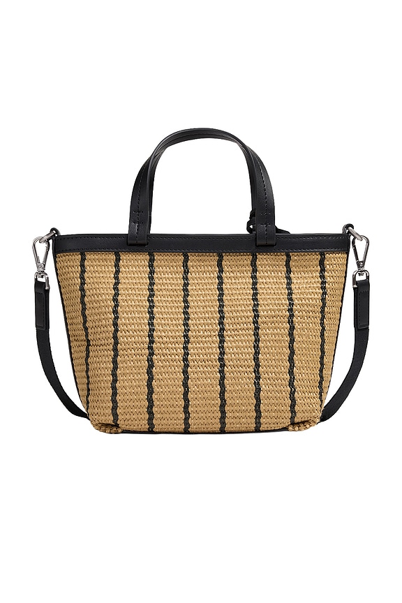 view 2 of 4 Mini Riviera Straw Tote in Black Seagrass