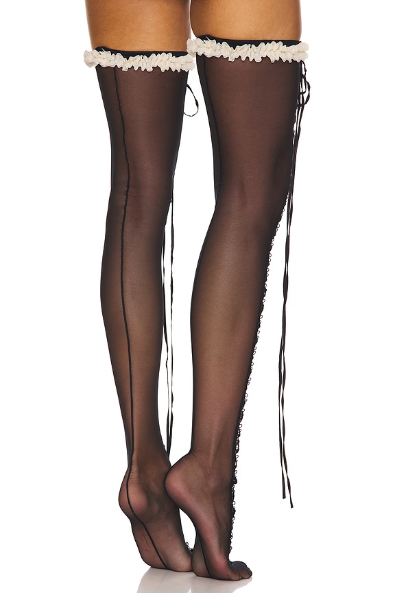 view 2 of 3 ODETTE 양말 in Black