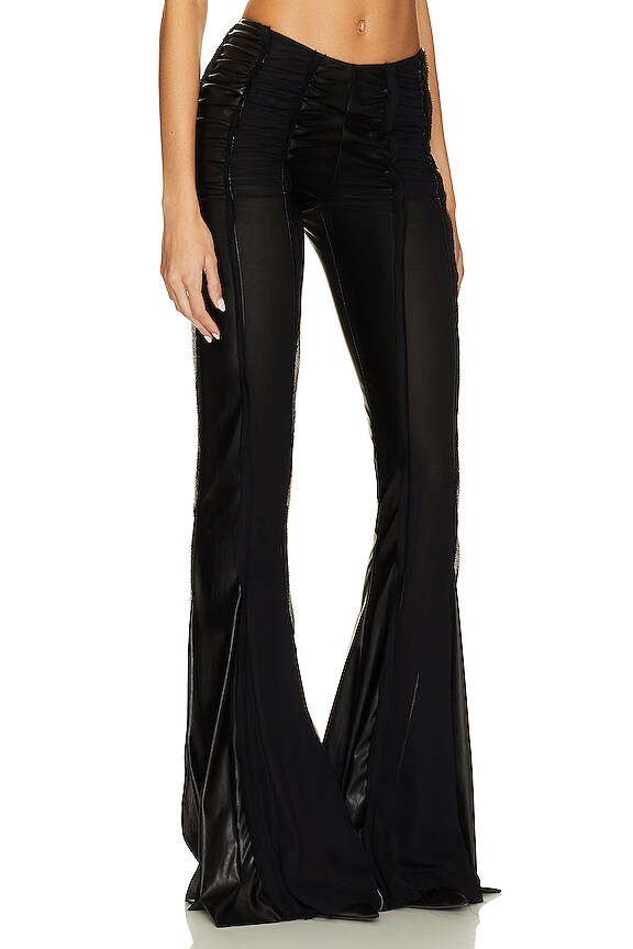 view 2 of 4 РАСКЛЕШЕННЫЕ ОТ КОЛЕНА БРЮКИ MARTIN in Black