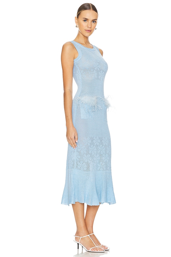 view 2 of 3 니트 미디 드레스 in Blue