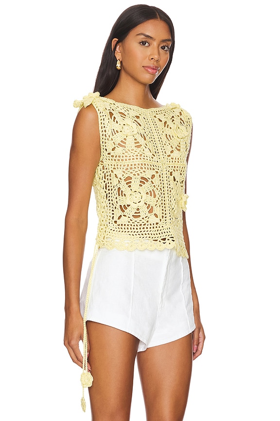 view 2 of 6 Crochet Top in Yellow