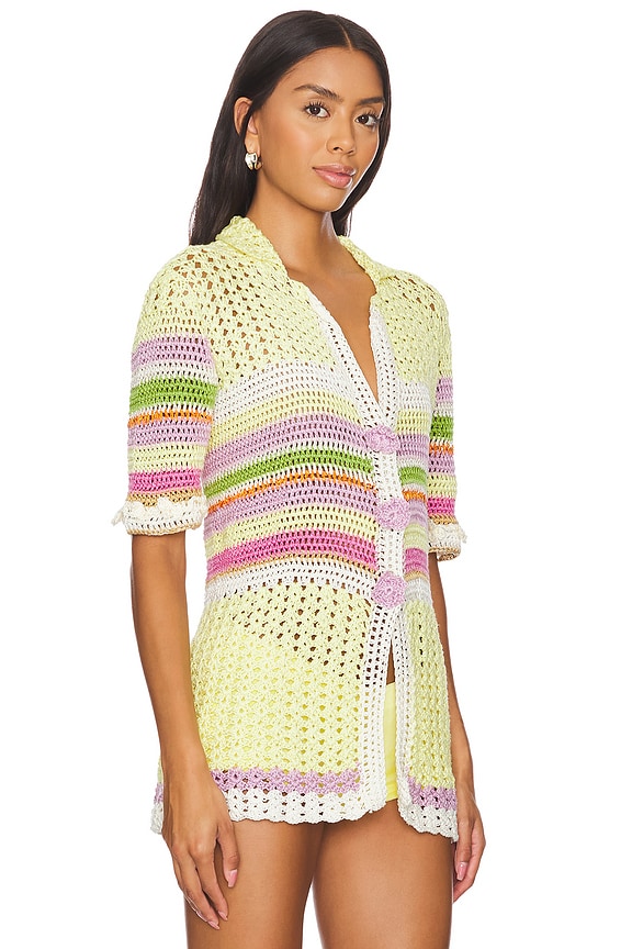 view 2 of 5 Crochet Shirt in Multicolor