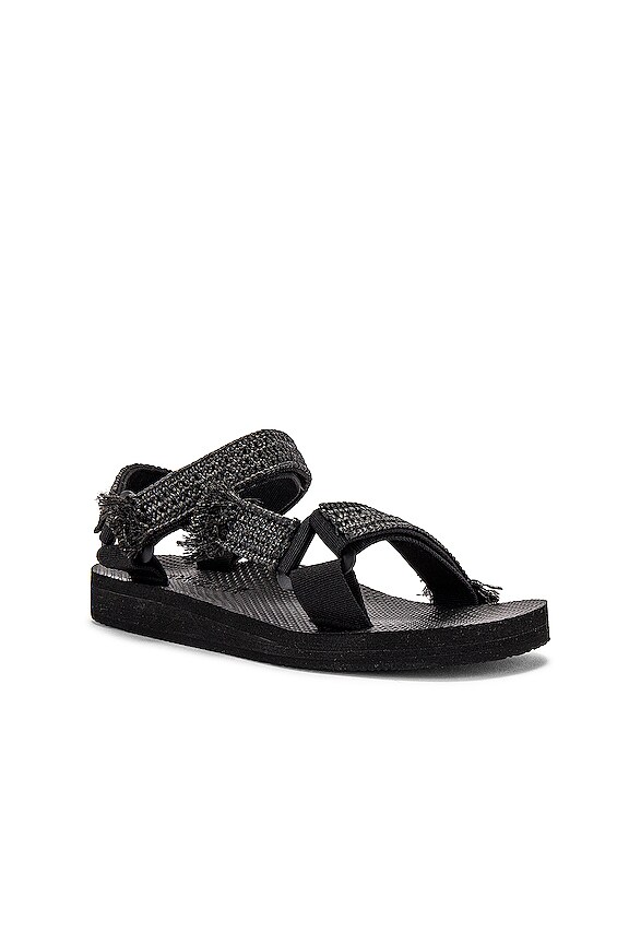 view 2 of 5 Trekky Raffia Sandal in Raffia Black