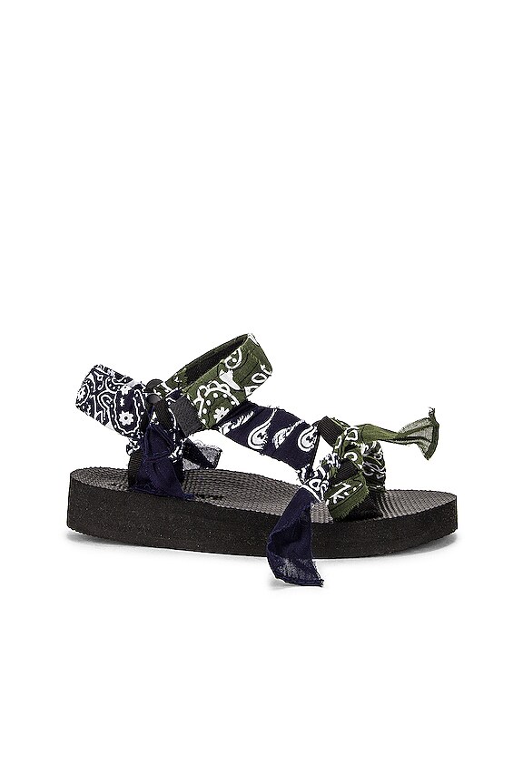 view 1 of 5 Trekky Bandana Sandal in Kaki Navy Bandana
