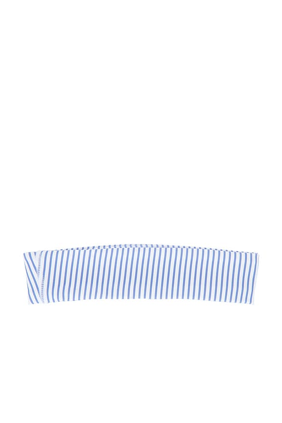 view 2 of 2 BANDEAU HEADBAND in Harbor Blue Pinstripe