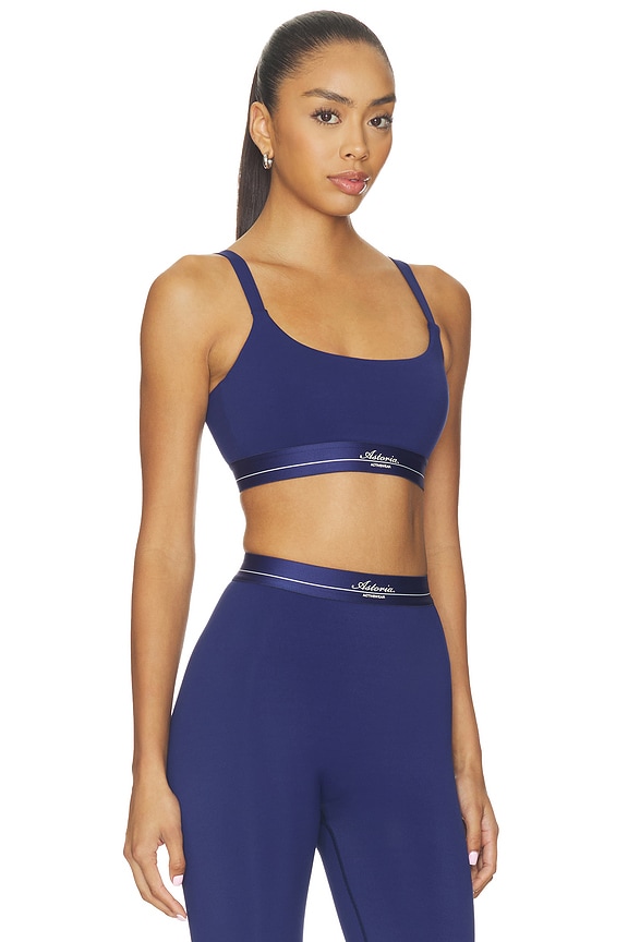 view 2 of 4 Wide Strap Sports Bra in Navy
