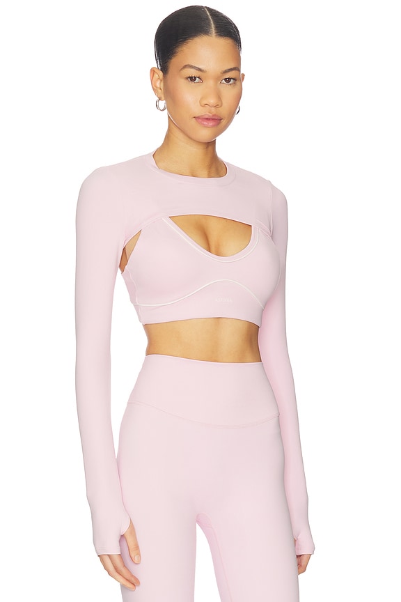 view 2 of 4 Shrug in Pink & Cream