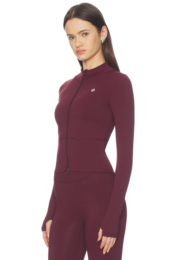 view 2 of 4 Full Zip Jacket in Burgundy