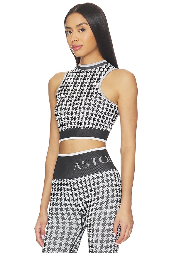 view 2 of 5 Seamless Knit Mockneck in Black & White