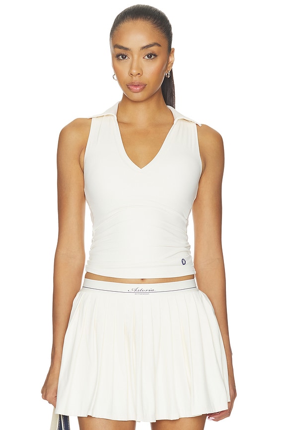 view 1 of 4 Polo Tank Top in Cream