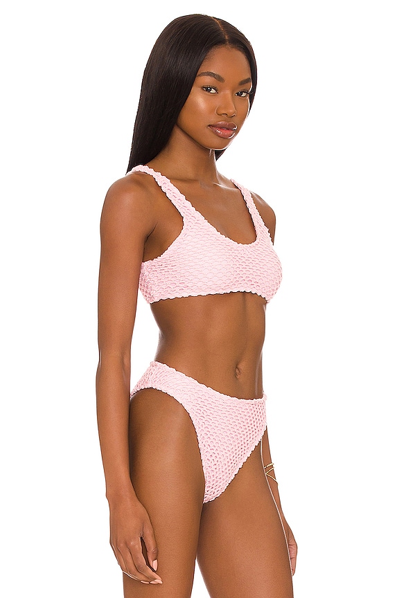 view 2 of 4 Isabelle Bikini Top in Pink Lemonade Crochet