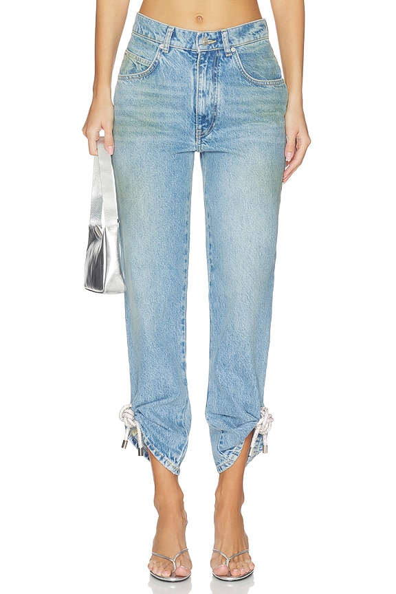 view 1 of 6 Crystal Knot Jean in Medium Blue