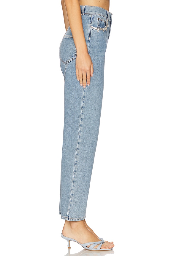 view 2 of 6 Crystal Heart Straight Leg in Light Blue