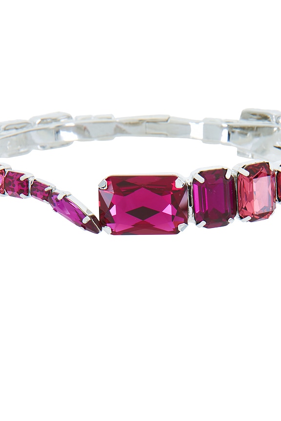 view 2 of 4 Ombre Crystal Wrap Choker Necklace in Ombre Pink