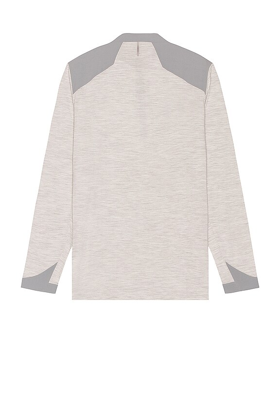 view 2 of 2 Frame Long Sleeve Polo in Light Grey Heather
