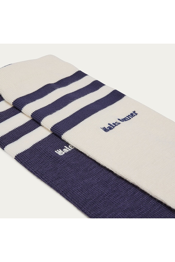 view 2 of 3 3S Socks in Night Navy & Chalk White