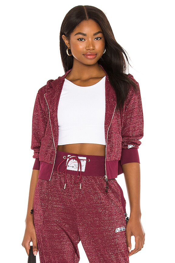 view 1 of 4 Shrunken Hoodie in Oxblood