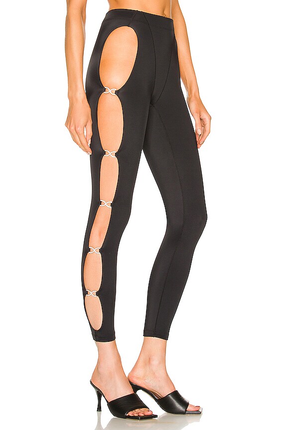 view 2 of 4 Crystal Cutout Legging in Black
