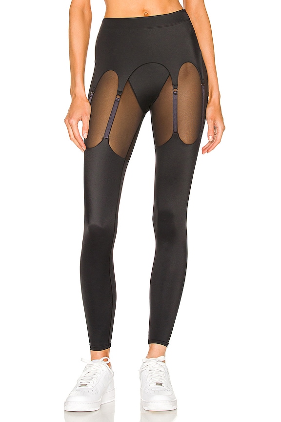Adam Selman Sport Garter Belt Legging in Black REVOLVE
