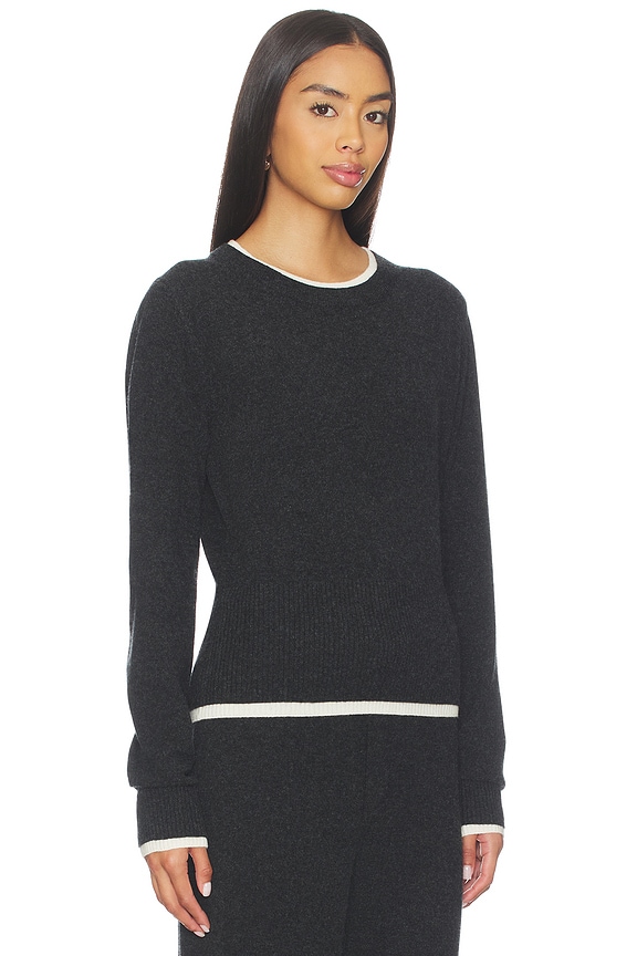 view 2 of 4 Tove Layered Cashmere Crewneck in Charcoal